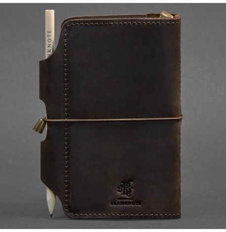 Кожаный блокнот софт-бук 3.0 (темно-коричневый) кожа Crazy Horse