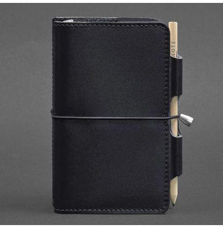 Шкіряний блокнот софт-бук 3.0 (темно-синій) шкіра Krast