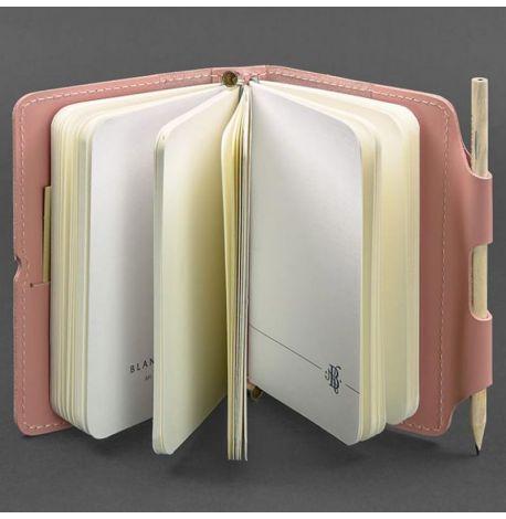 Шкіряний блокнот софт-бук 3.0 (розовий) шкіра Krast