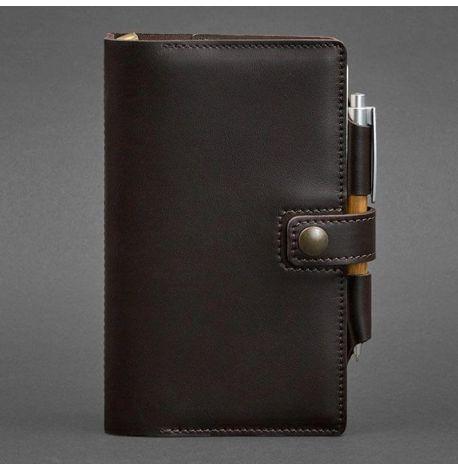 Шкіряний блокнот софт-бук 4.0 A5 mini (темно-коричневий) шкіра Krast