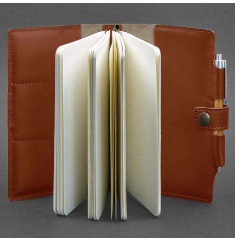 Кожаный блокнот софт-бук 4.0 A5 mini (светло-коричневый)