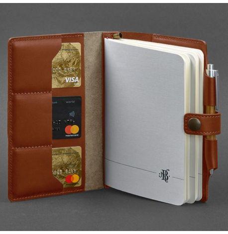 Кожаный блокнот софт-бук 4.0 A5 mini (светло-коричневый)