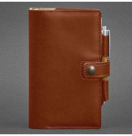 Кожаный блокнот софт-бук 4.0 A5 mini (светло-коричневый)