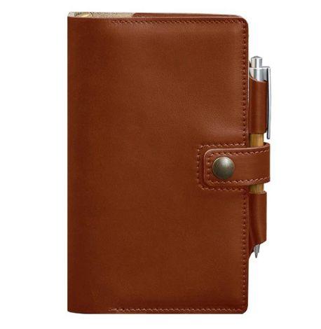 Кожаный блокнот софт-бук 4.0 A5 mini (светло-коричневый)