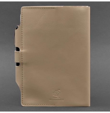 Кожаный блокнот софт-бук 4.0 A5 mini (светло-бежевый)