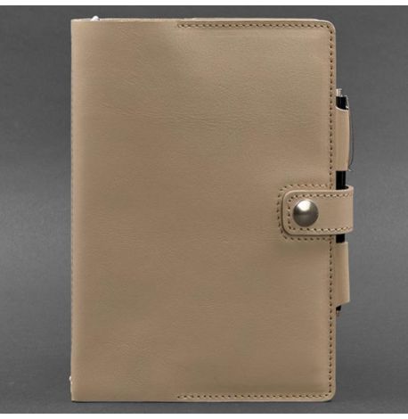 Кожаный блокнот софт-бук 4.0 A5 mini (светло-бежевый)