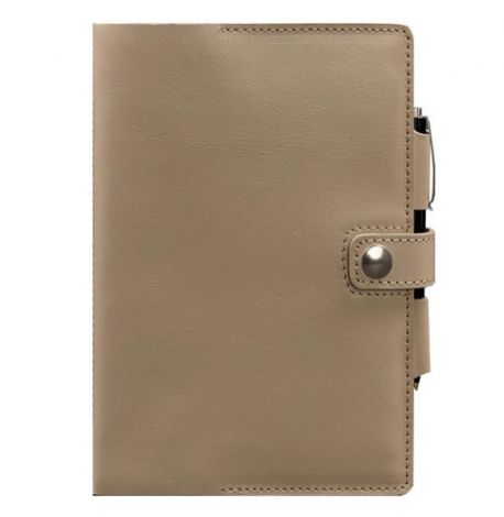 Кожаный блокнот софт-бук 4.0 A5 mini (светло-бежевый)