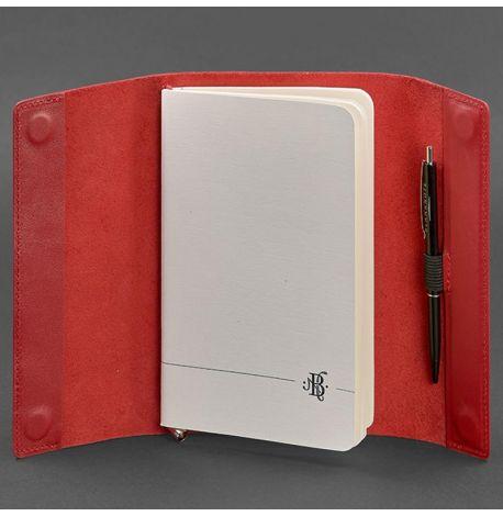 Кожаный блокнот cофт-бук 7.0 (красный) кожа Krast