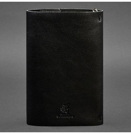 Кожаный блокнот cофт-бук 7.0 (угольно-черный) кожа Krast