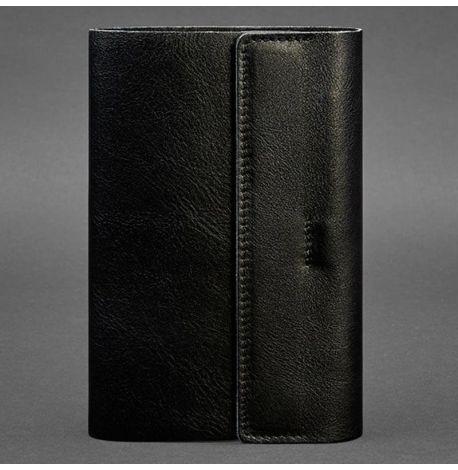 Кожаный блокнот cофт-бук 7.0 (угольно-черный) кожа Krast