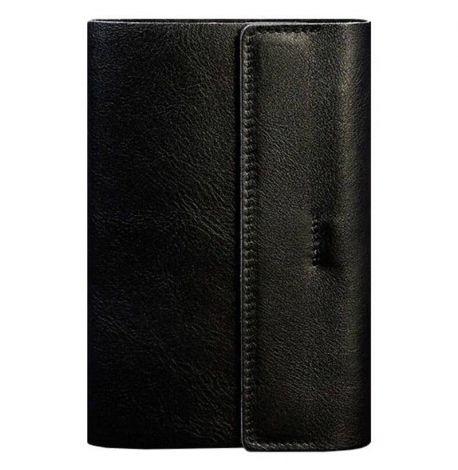 Кожаный блокнот cофт-бук 7.0 (угольно-черный) кожа Krast