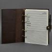 Шкіряний блокнот cофт-бук 9.1 (темно-коричневий) шкіра Krast