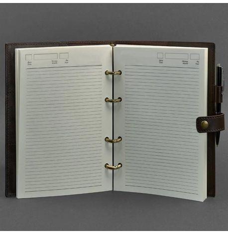 Шкіряний блокнот cофт-бук 9.1 (темно-коричневий) шкіра Krast