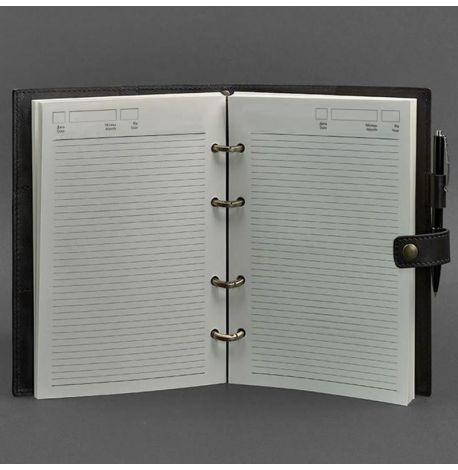 Шкіряний блокнот cофт-бук 9.1 (чорний) шкіра Krast