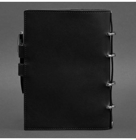 Шкіряний блокнот cофт-бук 9.1 (чорний) шкіра Krast