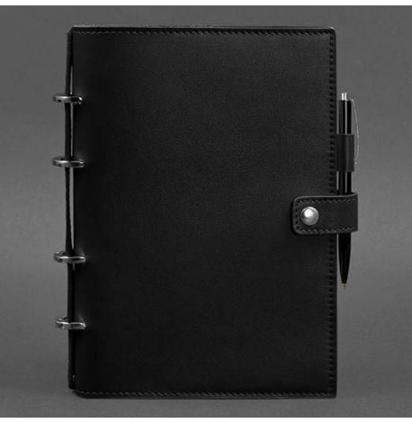 Шкіряний блокнот cофт-бук 9.1 (чорний) шкіра Krast