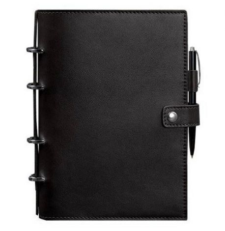 Шкіряний блокнот cофт-бук 9.1 (чорний) шкіра Krast