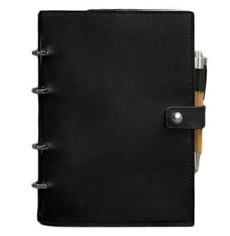 Шкіряний блокнот cофт-бук 9.1 (чорний) шкіра Crazy Horse