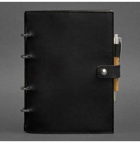 Шкіряний блокнот cофт-бук 9.1 (чорний) шкіра Crazy Horse