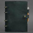 Кожаный блокнот cофт-бук 9.1 (зеленый) кожа Crazy Horse