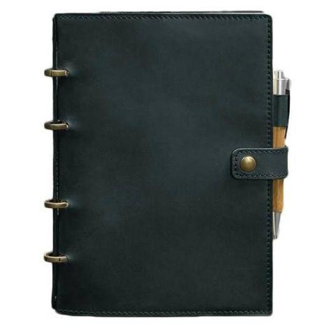 Кожаный блокнот cофт-бук 9.1 (зеленый) кожа Crazy Horse