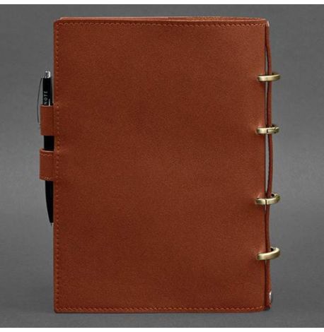 Кожаный блокнот cофт-бук 9.1 (светло-коричневый) кожа Krast