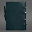 Кожаный блокнот cофт-бук 9.1 (зеленый) кожа Krast