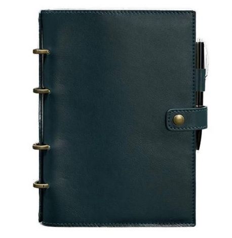 Кожаный блокнот cофт-бук 9.1 (зеленый) кожа Krast