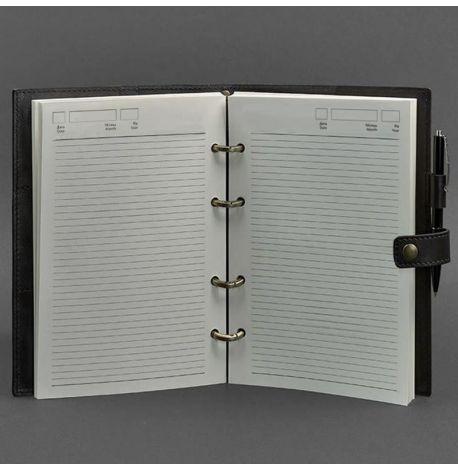 Шкіряний блокнот cофт-бук 9.1 (темно-синій) шкіра Krast