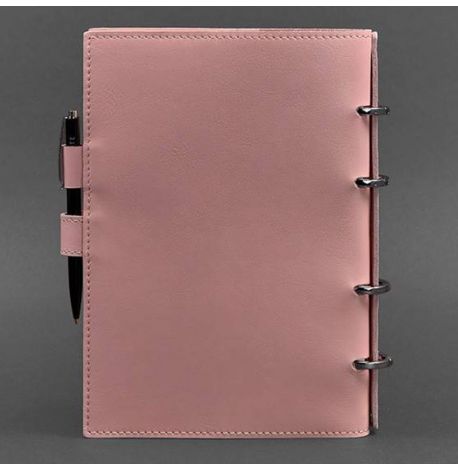 Кожаный блокнот cофт-бук 9.1 (розовый) кожа Krast