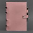 Кожаный блокнот cофт-бук 9.1 (розовый) кожа Krast