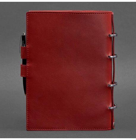 Кожаный блокнот cофт-бук 9.1 (красный) кожа Krast