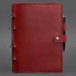 Кожаный блокнот cофт-бук 9.1 (красный) кожа Krast