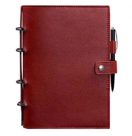 Кожаный блокнот cофт-бук 9.1 (красный) кожа Krast