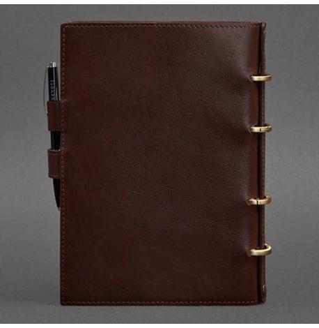 Шкіряний блокнот cофт-бук 9.1 (бордовий) шкіра Krast