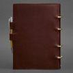 Кожаный блокнот cофт-бук 9.1 (бордовый) кожа Crazy Horse