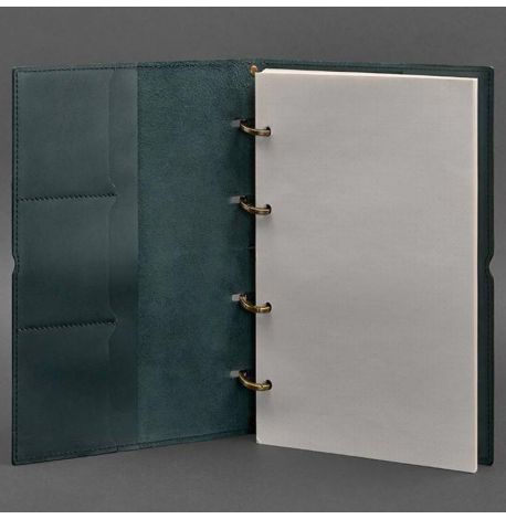 Шкіряний блокнот cофт-бук 9.0 A4 в м'якій обкладинці (зелений) шкіра Krast