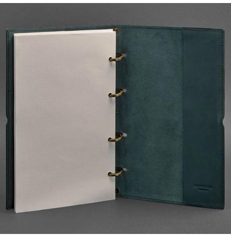 Шкіряний блокнот cофт-бук 9.0 A4 в м'якій обкладинці (зелений) шкіра Krast