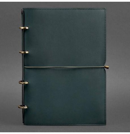 Шкіряний блокнот cофт-бук 9.0 A4 в м'якій обкладинці (зелений) шкіра Krast