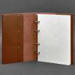 Кожаный блокнот cофт-бук 9.0 в твердой обложке (светло-коричневый) кожа Krast