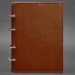 Кожаный блокнот cофт-бук 9.0 в твердой обложке (светло-коричневый) кожа Krast