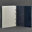 Шкіряний блокнот cофт-бук 9.0 в твердій обкладинці (темно-синій) шкіра Krast