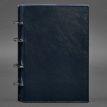 Шкіряний блокнот cофт-бук 9.0 в твердій обкладинці (темно-синій) шкіра Krast