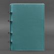 Кожаный блокнот cофт-бук 9.0 в твердой обложке (бирюзовый) кожа Krast