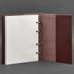Кожаный блокнот cофт-бук 9.0 в твердой обложке (бордовый) кожа Krast