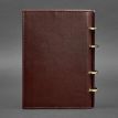 Кожаный блокнот cофт-бук 9.0 в твердой обложке (бордовый) кожа Krast