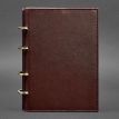 Кожаный блокнот cофт-бук 9.0 в твердой обложке (бордовый) кожа Krast