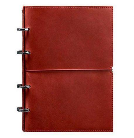 Шкіряний блокнот cофт-бук 9.0 у м'якій обкладинці (кораловий) шкіра Crazy Horse