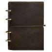 Шкіряний блокнот cофт-бук 9.0 у м'якій обкладинці (темно-коричневий) шкіра Crazy Horse