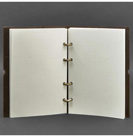 Шкіряний блокнот cофт-бук 9.0 у м'якій обкладинці (темно-коричневий) шкіра Crazy Horse